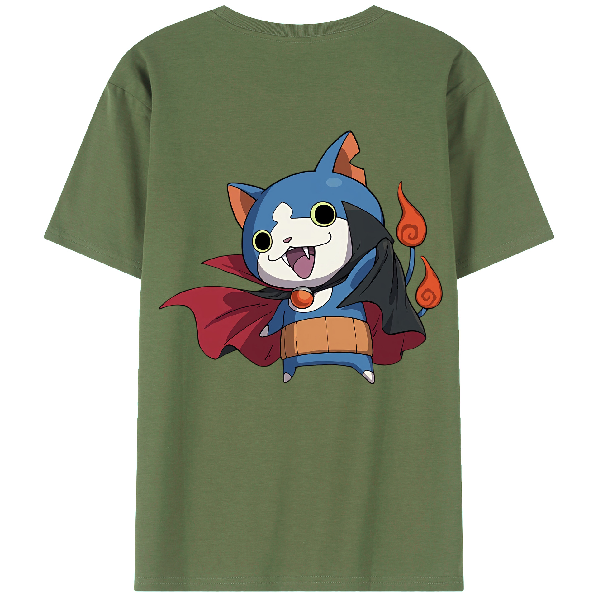 （画像用） 妖怪ウォッチ Yo-kai Watch 綿100％ メンズ半袖Tシャツ（バックプリント） 通気性